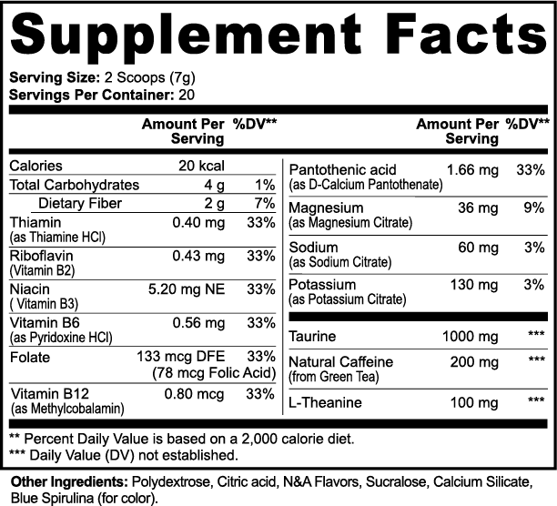 Pre-Workout Energy Powder (Cotton Candy)