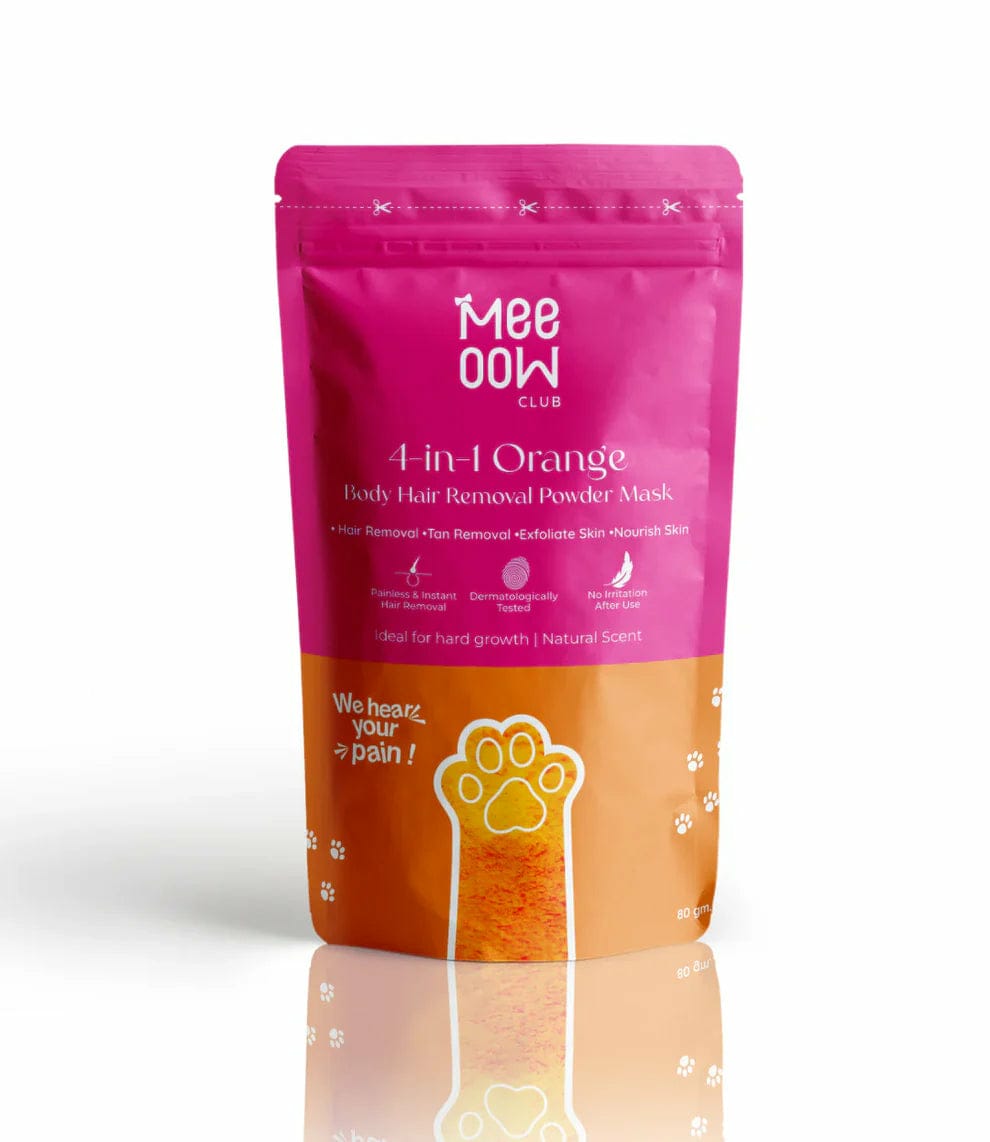 Meeoow Club 10-Minute Painless Body Wax Orange Hair Removal Powder for Women