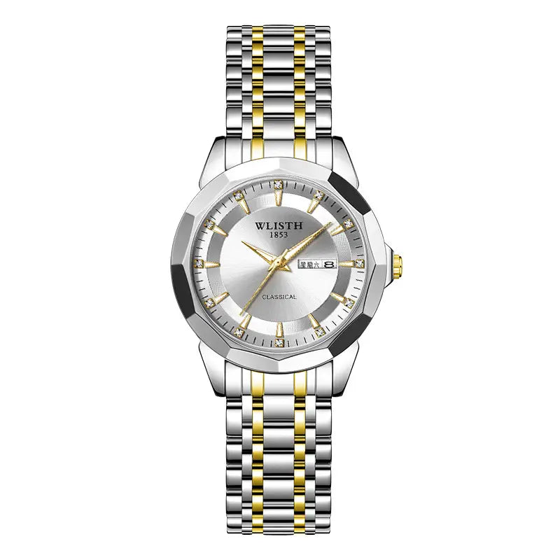 Men's Stainless Steel Quartz Watch with Belt