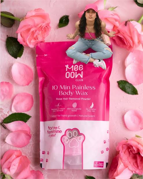 Meeoow Club 10-Minute Painless Body Wax Orange Hair Removal Powder for Women