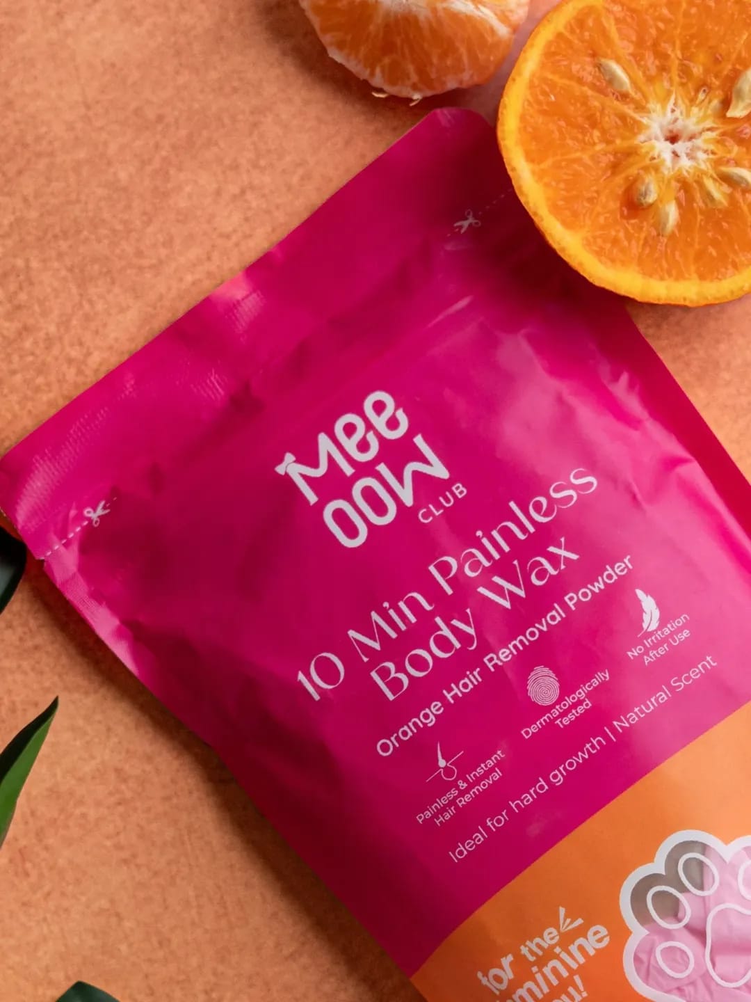 Meeoow Club 10-Minute Painless Body Wax Orange Hair Removal Powder for Women