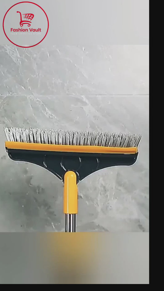 Broom Wiper 2 in 1 Dual Purpose Cleaning Tool Strong Bristles Easy Floor Sweeping Durable Design Convenient Daily Use